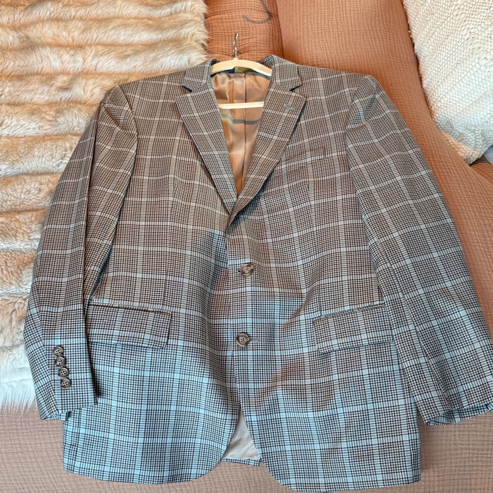 Brooks Brothers Classic Gray Check Blazer